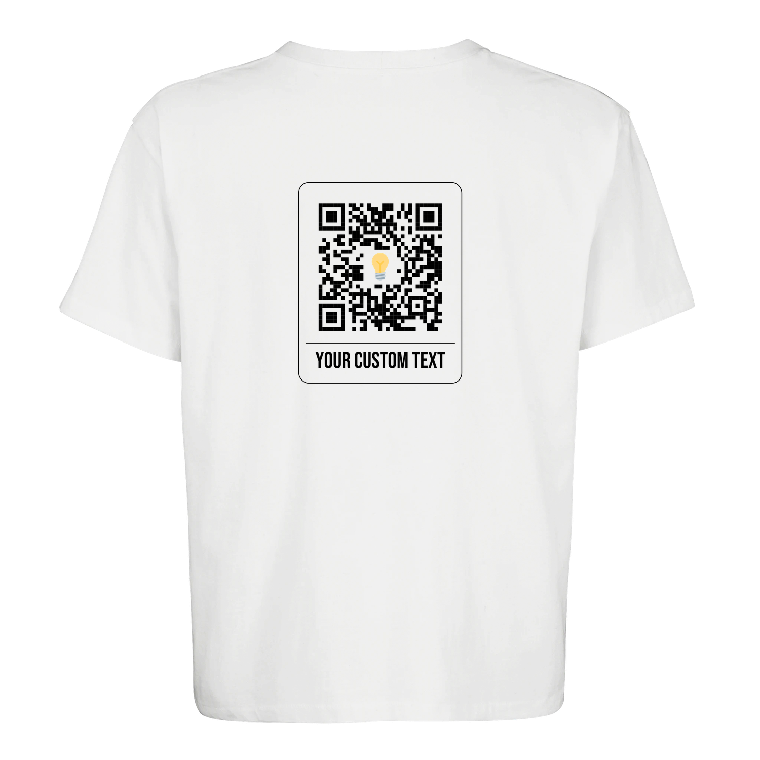 Design your own ScanLore QR tee — white